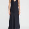 Lee Mathews Stella Silk Satin Slip Dress