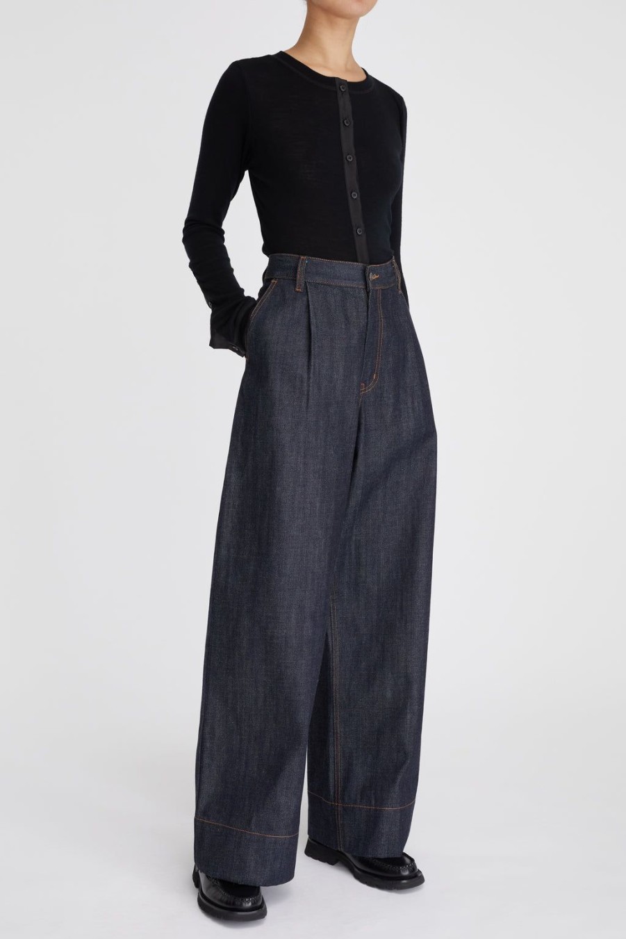 Lee Mathews Lm Denim Pleat Pant