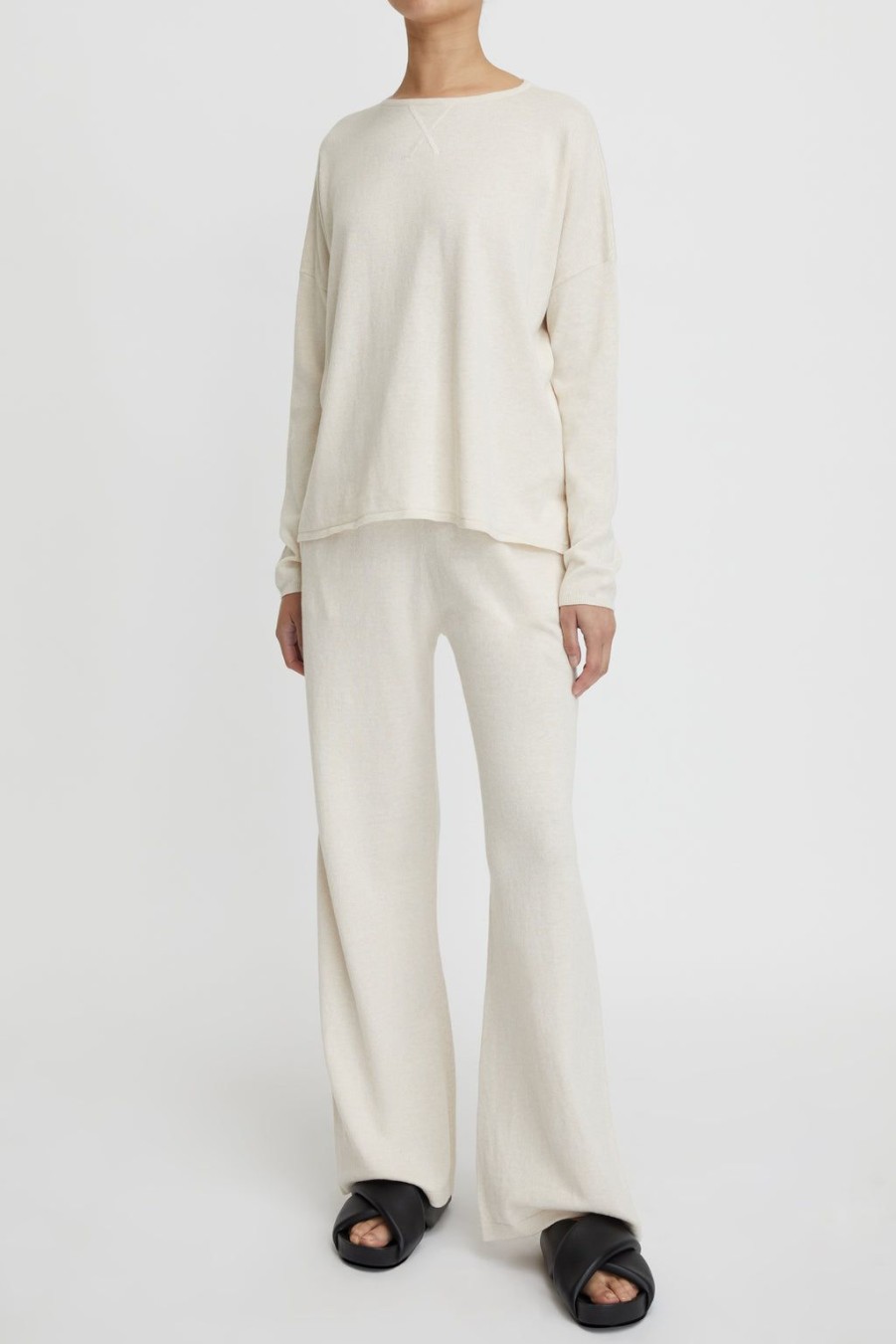 Lee Mathews Cotton Cashmere Ls Boxy Knit