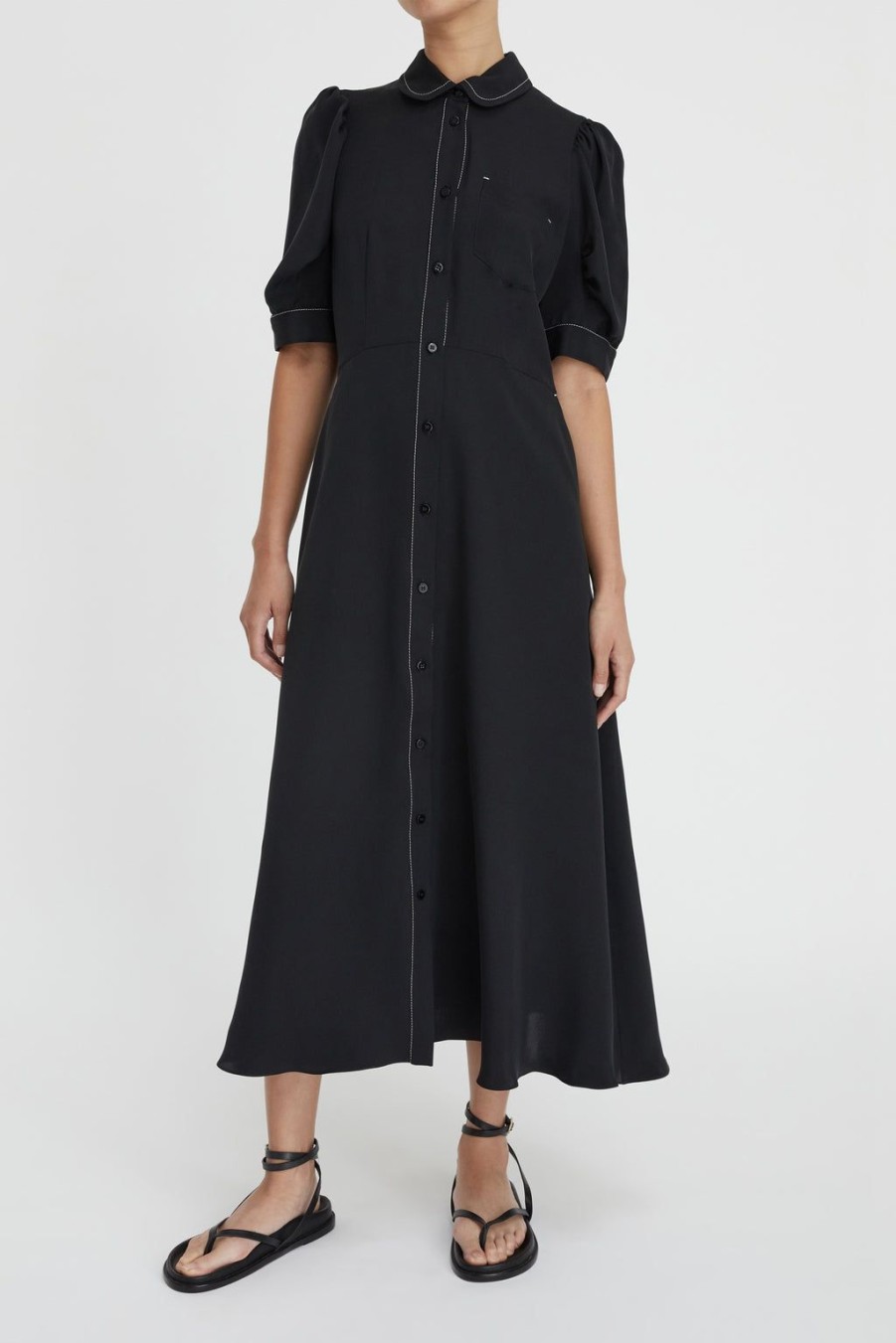 Lee Mathews Cassini Short Sleeve Dress