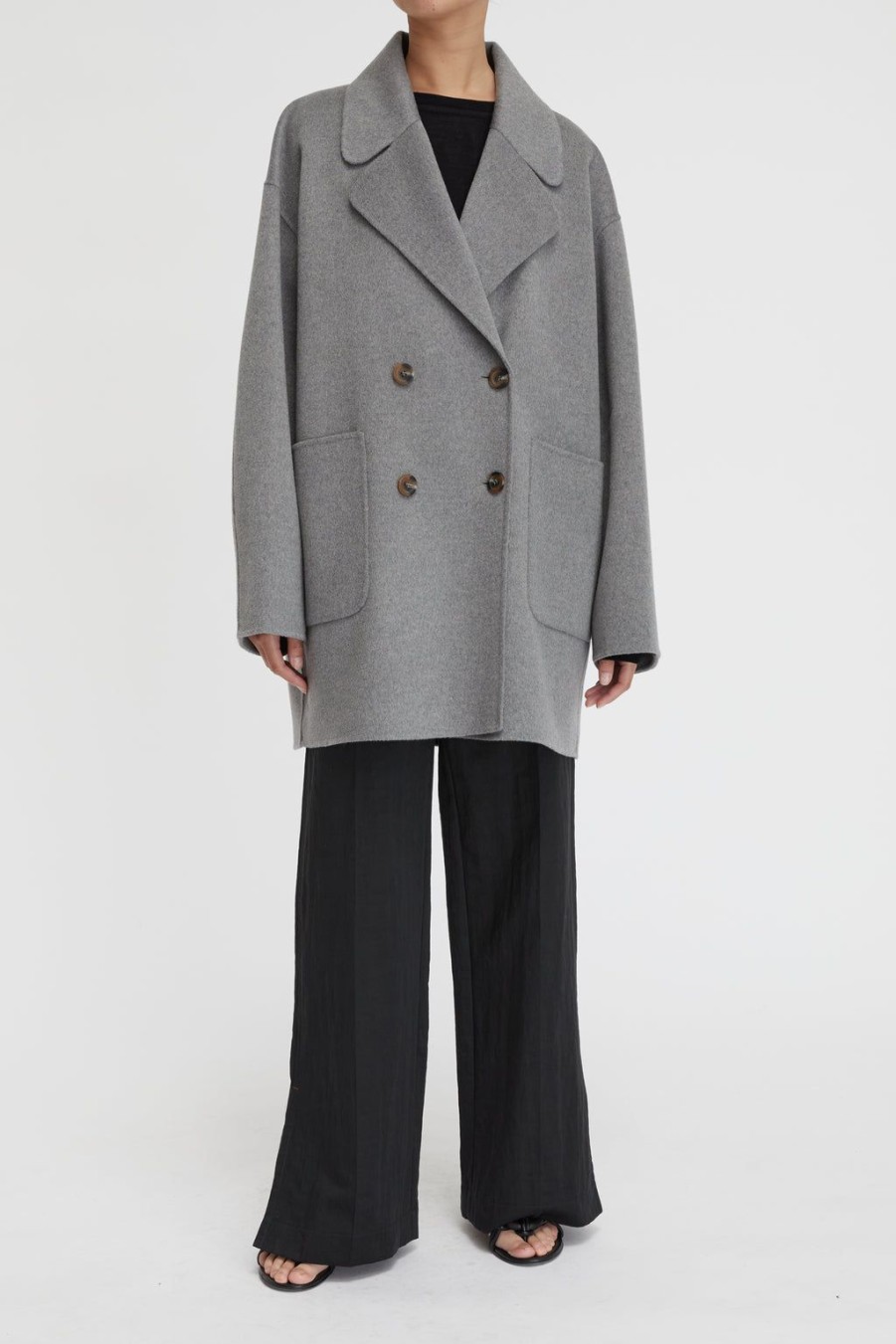 Lee Mathews Florentine Cashmere Pea Coat