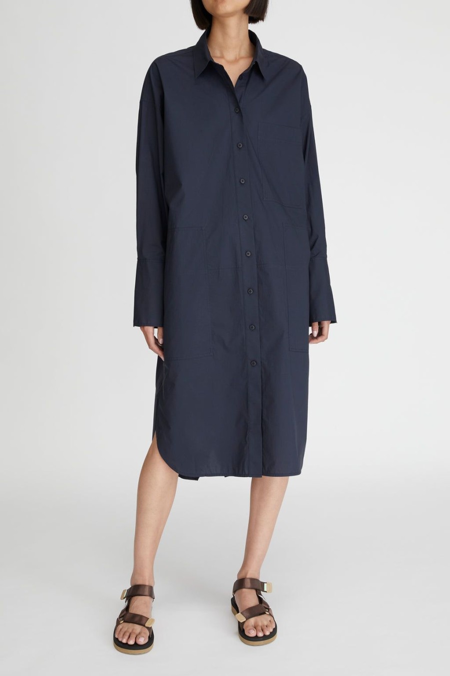 Lee Mathews Lm Poplin Ls Shirt Dress