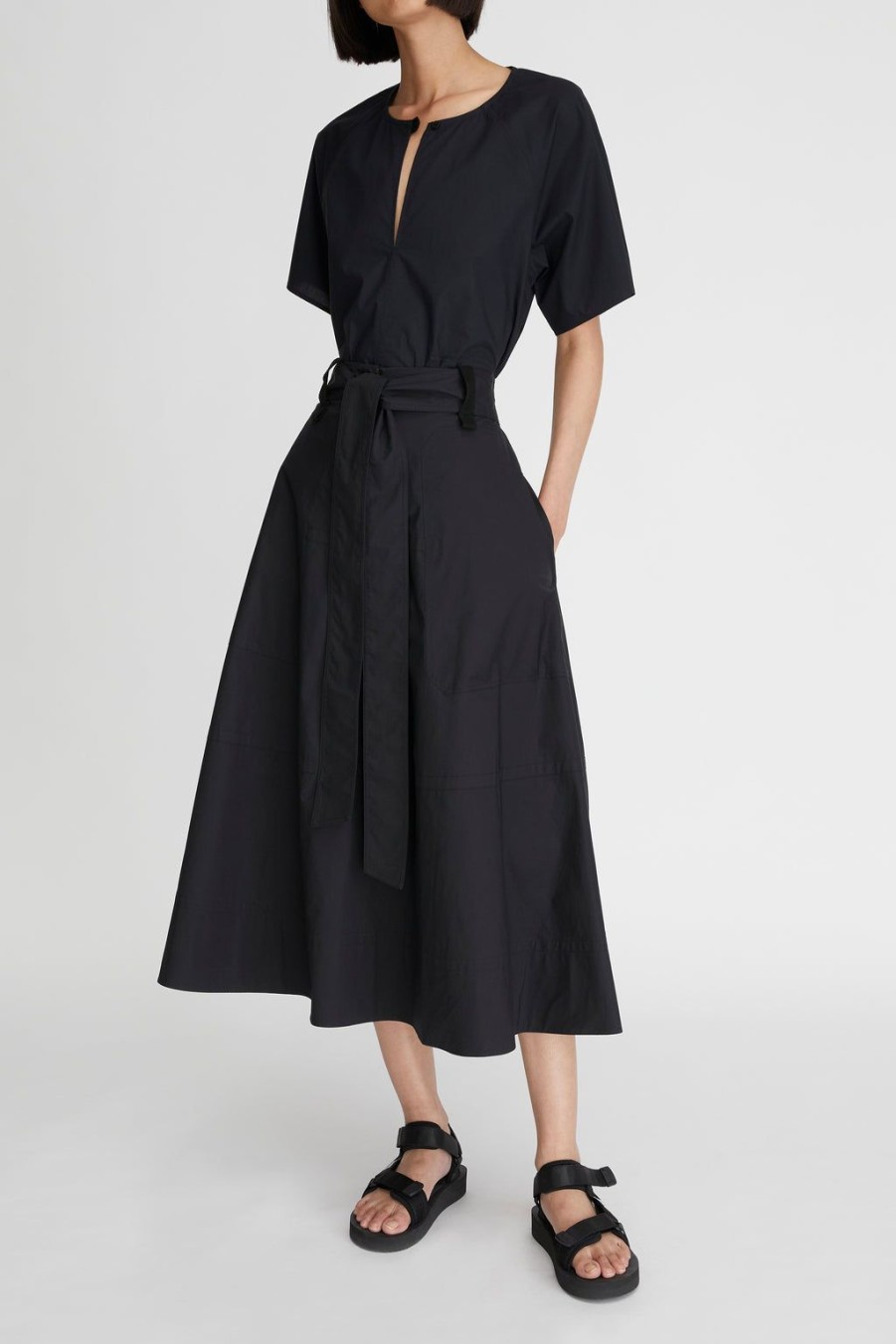 Lee Mathews Lm Poplin Flare Skirt