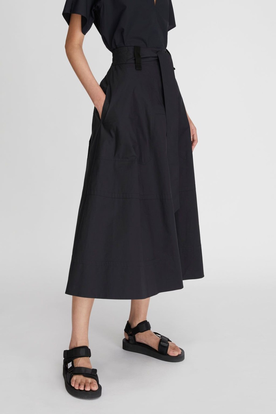 Lee Mathews Lm Poplin Flare Skirt