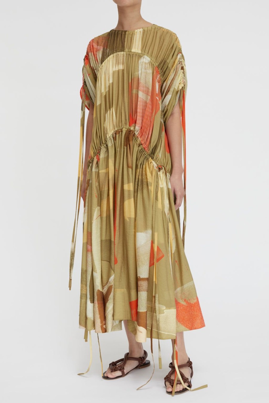 Lee Mathews Maya Tie Maxi Dress