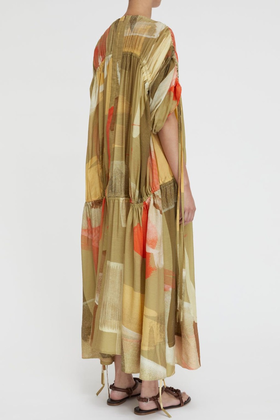 Lee Mathews Maya Tie Maxi Dress