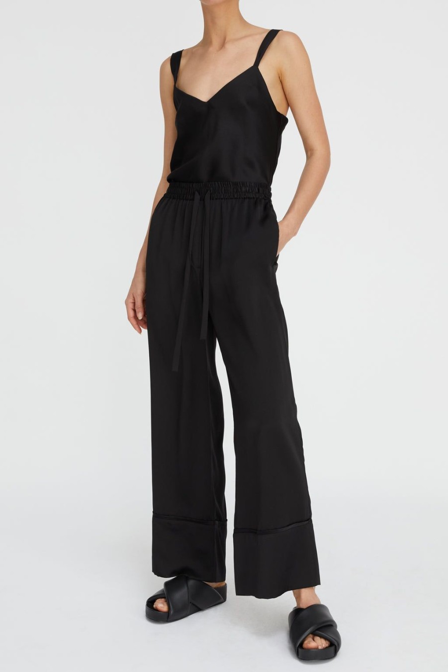 Lee Mathews Stella Silk Satin Pant