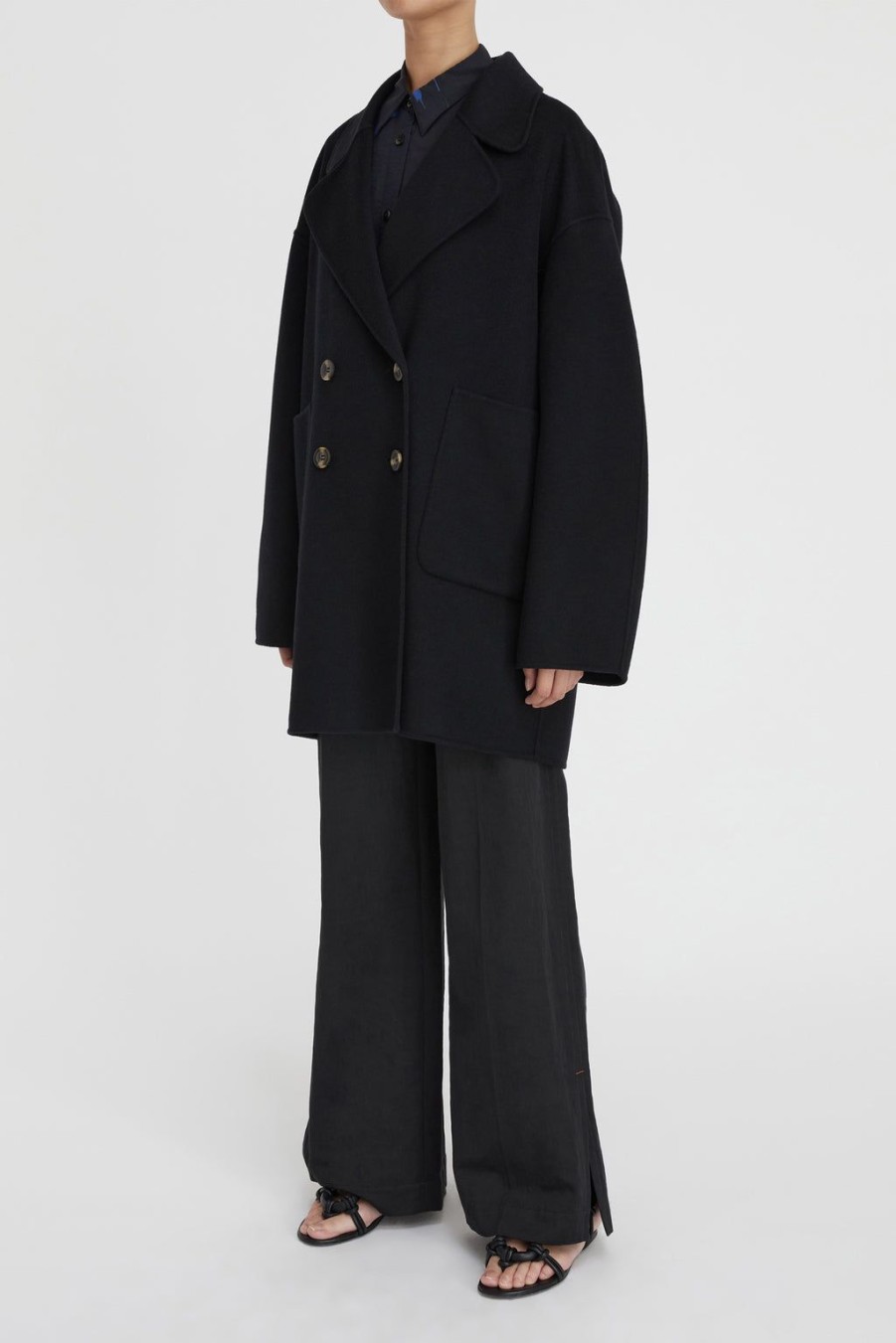 Lee Mathews Florentine Cashmere Pea Coat